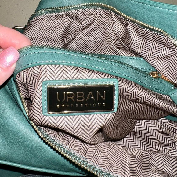 Urban Expressions Taryne Hobo Green Shoulder Bag - Picture 8 of 8